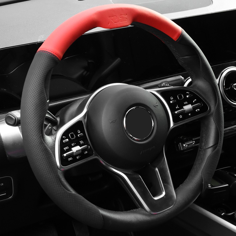 Car Steering Wheel Cover Leather Breathable Non-slip Protector For Mercedes Benz
