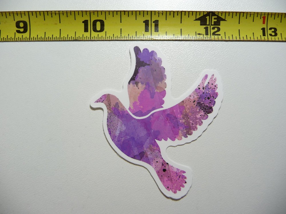 Colorful Dove in Flight Decal Sticker for Church Faith and Christian Religion