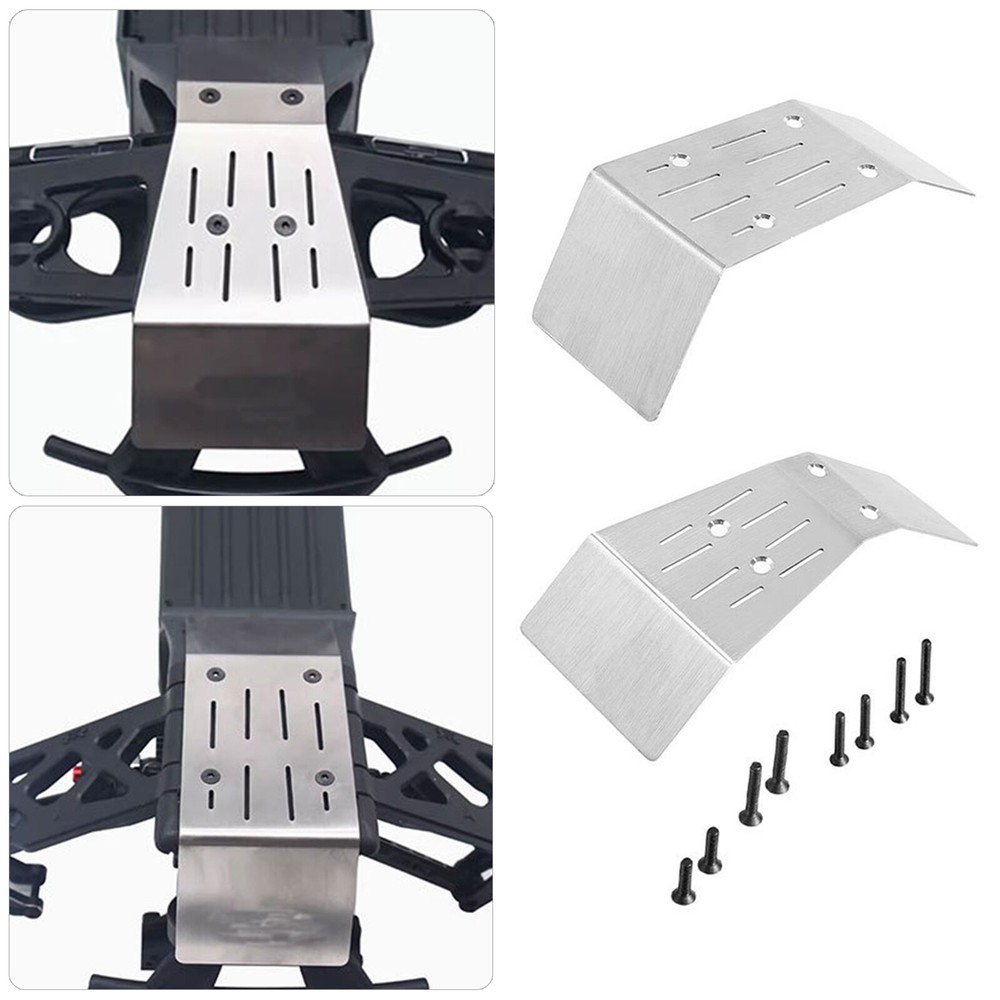 Stainless Steel Chassis Skid Plates Set For ARRMA 1/10 2WD Gorgon Monster Truck