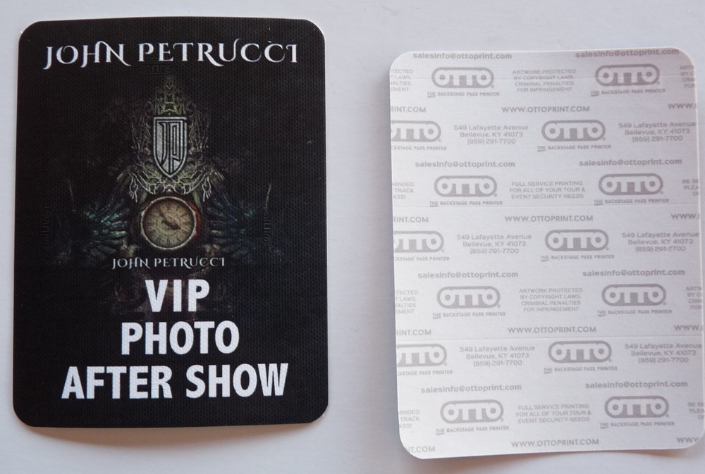 John Petrucci Concert Tour VIP Photo After Show Backstage Pass D15