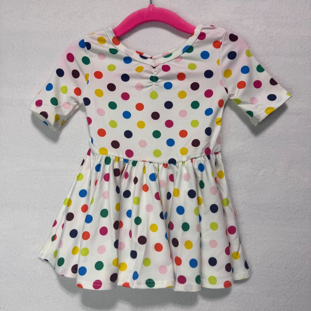 Dotdotsmile Girls Dress Size 6-12 Months Multi Color Circles NWT
