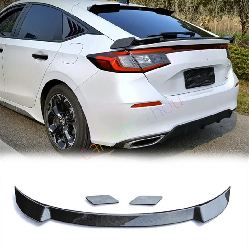 Carbon Fibre ABS Rear Spoiler Wing for Honda Civic Hatchback 2022-2024