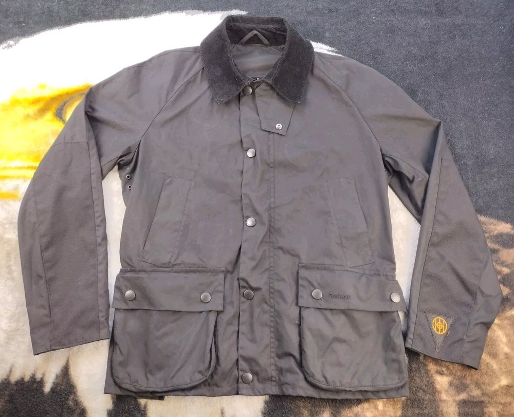 Barbour Lightweight waxed cotton Ashby Black Jacket  Men's Size Medium 22