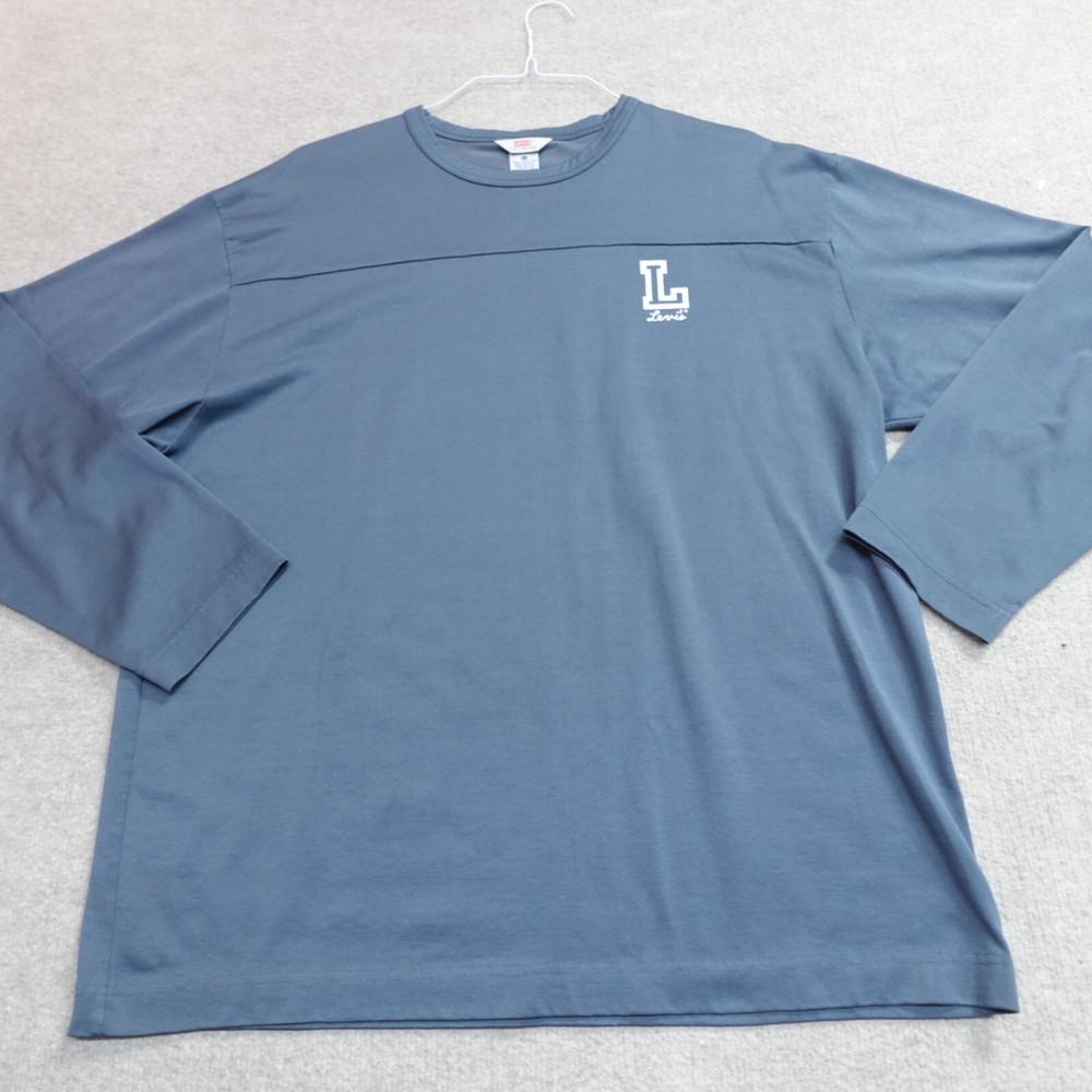 Vintage Levi's Sweatshirt Large Blue Double Sided # 53 Satin Made in USA