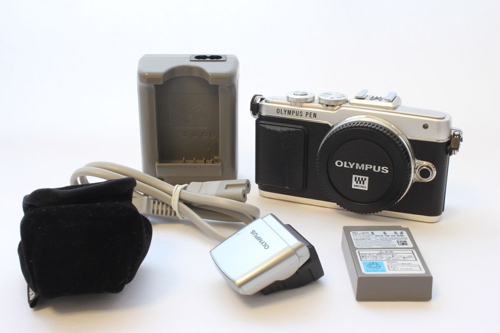 Olympus Pen Lite E-PL7 16.0MP Mirrorless SLR Digital Camera Silver Tested