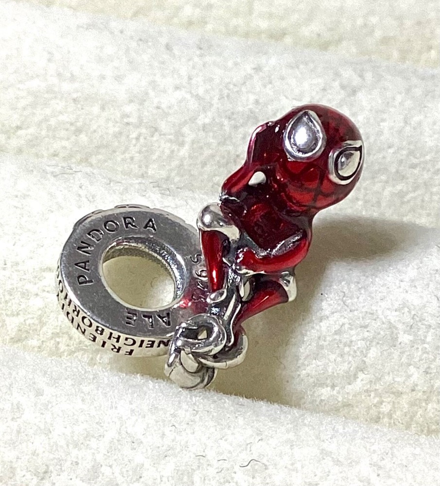 Pandora Disney Marvel Spider-Man Silver Hanging Charm S925 Excellent Condition