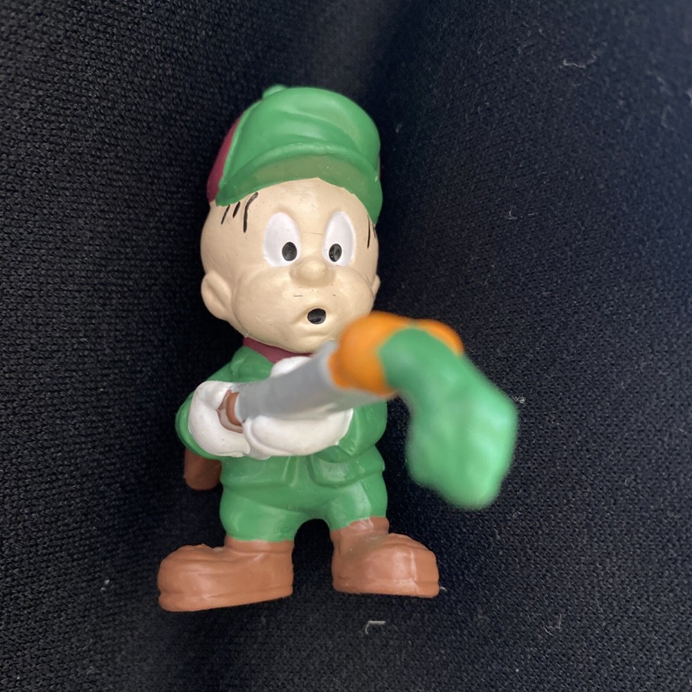 Vintage 1988 Looney Tunes Elmer Fudd PVC Figure with Gun and Applause