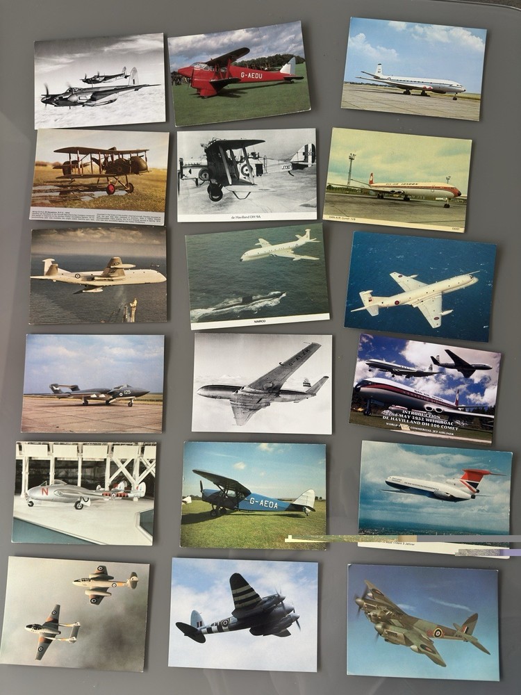 57 Aviation Aircraft Postcards Job Lot RAF Boeing Military Civil Planes