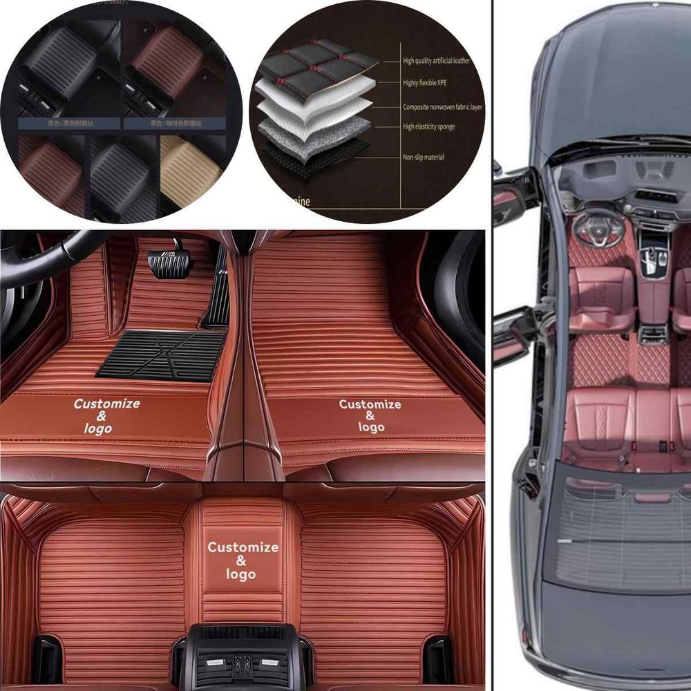 For Jeep Car Floor Mats All Weather Custom Carpets Mat Front & Rear Liners