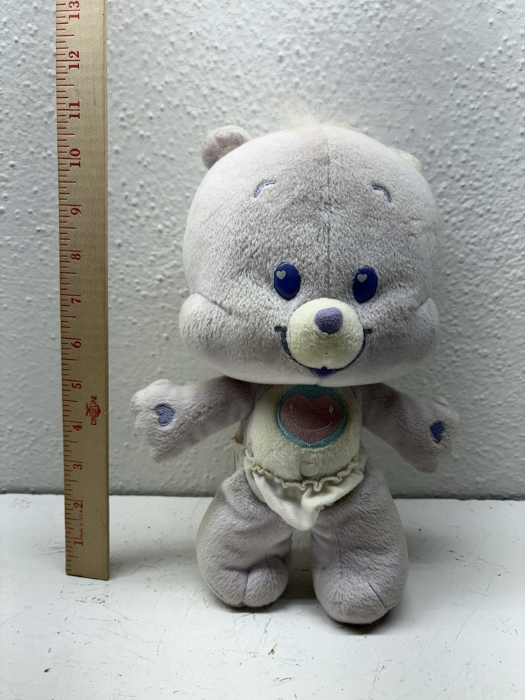 Care Bears Cubs Share Bear Plush Purple 10” Baby Bear with Diaper VTG 2000s