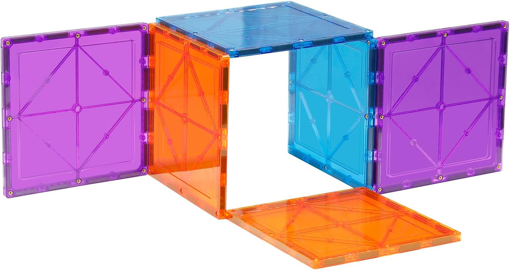 6 Piece Magnetic Tiles Set Large Square Shape Magnet Building Block Construction