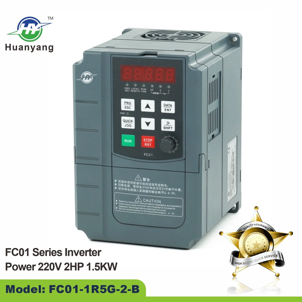 Huanyang VFD 220V 2HP 1.5KW Variable Frequency Drive Inverter Convert for Motor