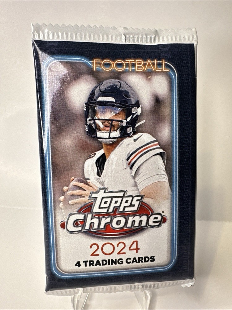 2024 Topps Chrome Football Blaster Box with 4 Card Packs