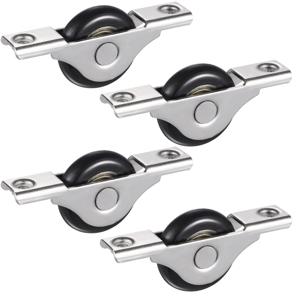 4-Piece Sliding Door Track Wheels for Cabinets & Closets