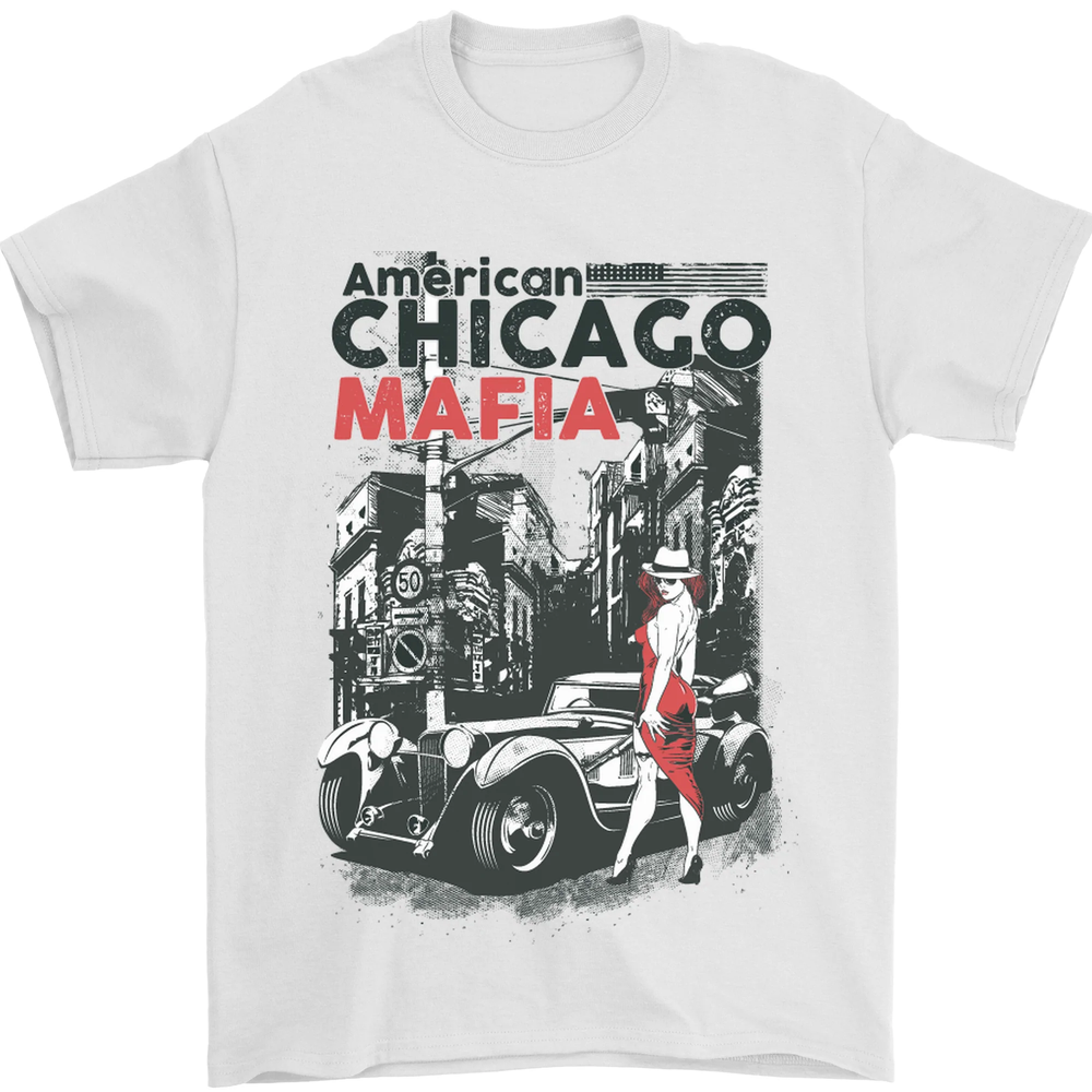 American Chicago Mafia Mens T-Shirt 100% Cotton