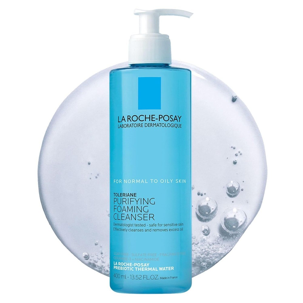 La Roche-Posay Toleriane Oil-Free Foaming Cleanser for Gentle Purifying Face Wash
