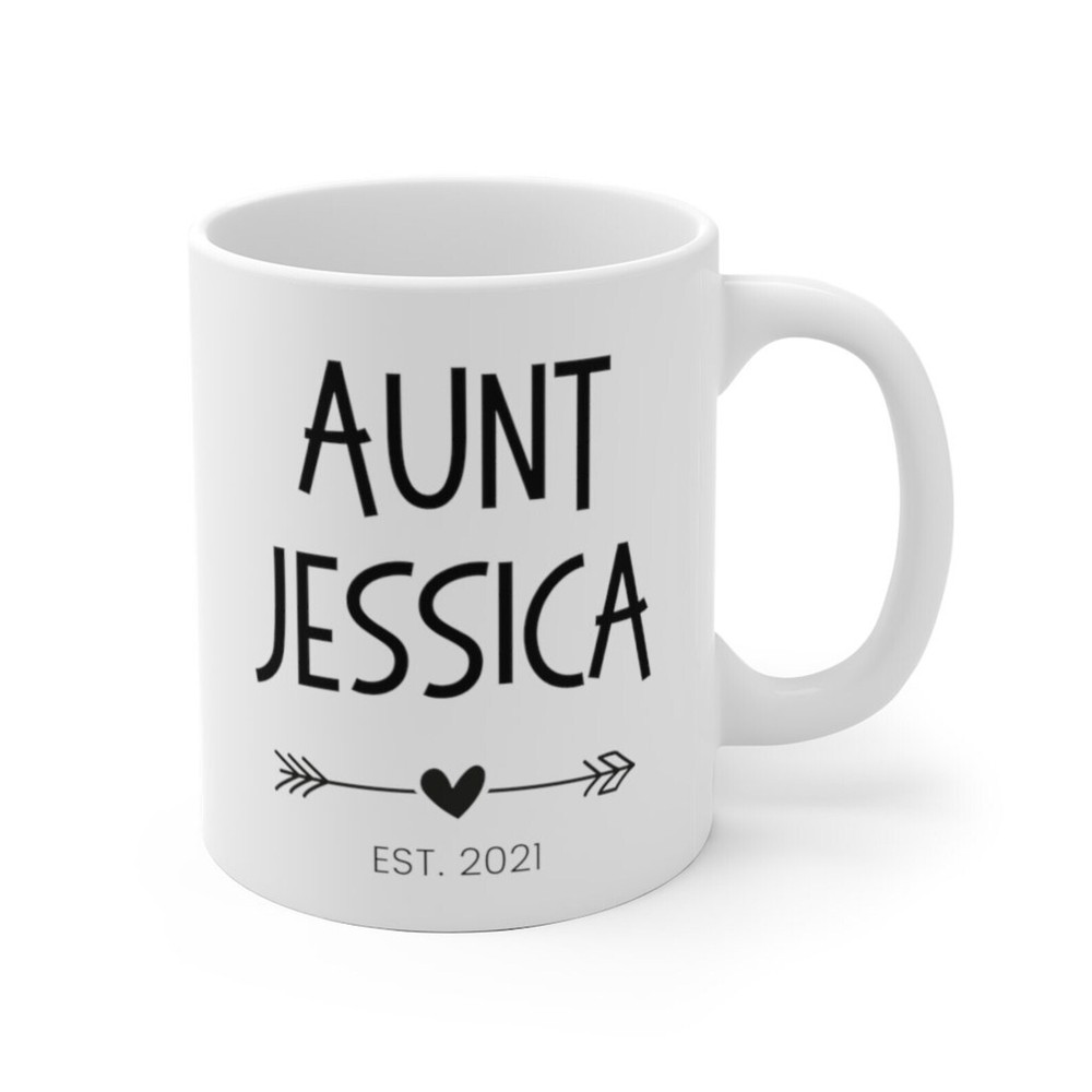 Aunt Est 2021 Mug Custom Aunt Gift New Aunt Mug Aunt Est 2022 Mug Aunt To Be Mug