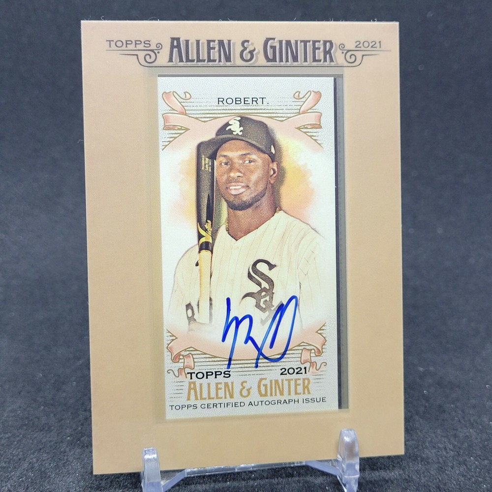 2021 Topps Allen & Ginter Luis Robert Mini Framed On-Card Auto White Sox FMA-LR