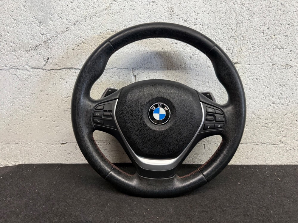 2015-2018 BMW F30 F32 F34 F36 Sport Line Leather Steering Wheel with OEM Switches