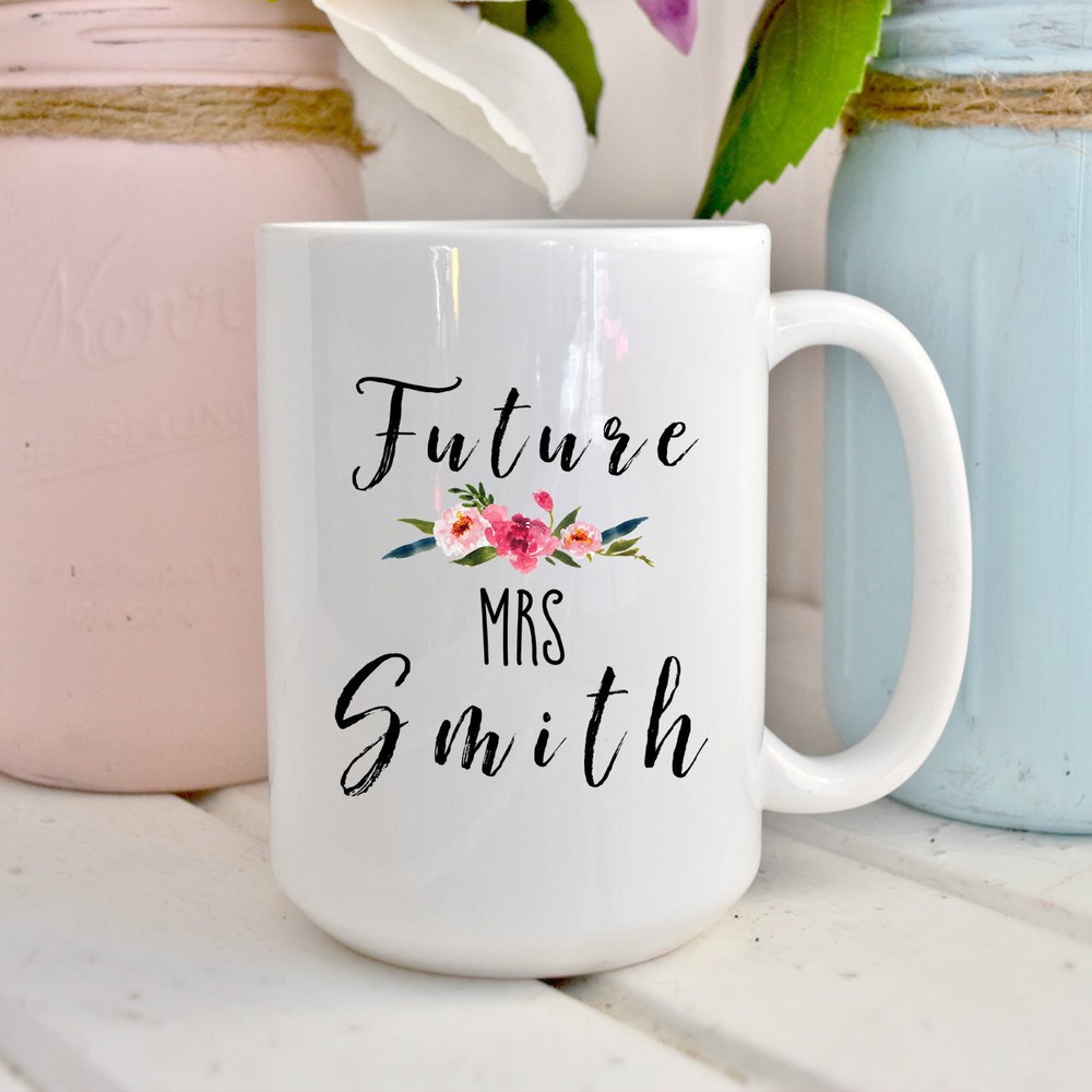Future Mrs Mug Engagement Gift Engagement Mug Future Mrs Bridal Shower Gift
