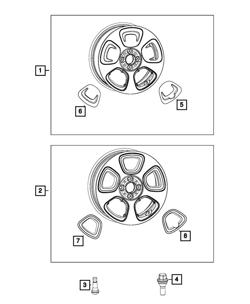 Genuine Mopar Wheel Cover Insert 68261373AA OEM Replacement Part  
