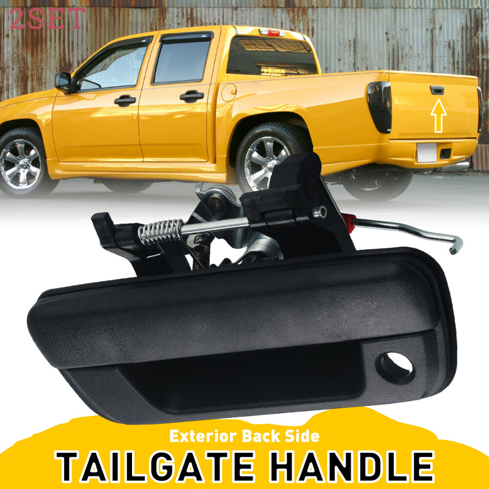 2set Tailgate Handle Black for For 2004-2011 Chevy Colorado 2004-2011 GMC Canyon