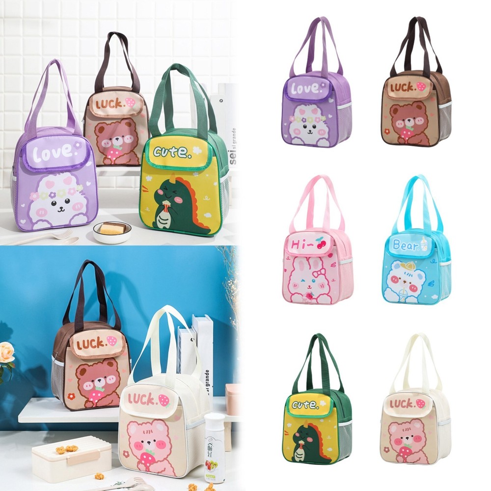 Back To School Season Cute Pet Thickened Cartoon Children's Insulated Lunch Bags-image