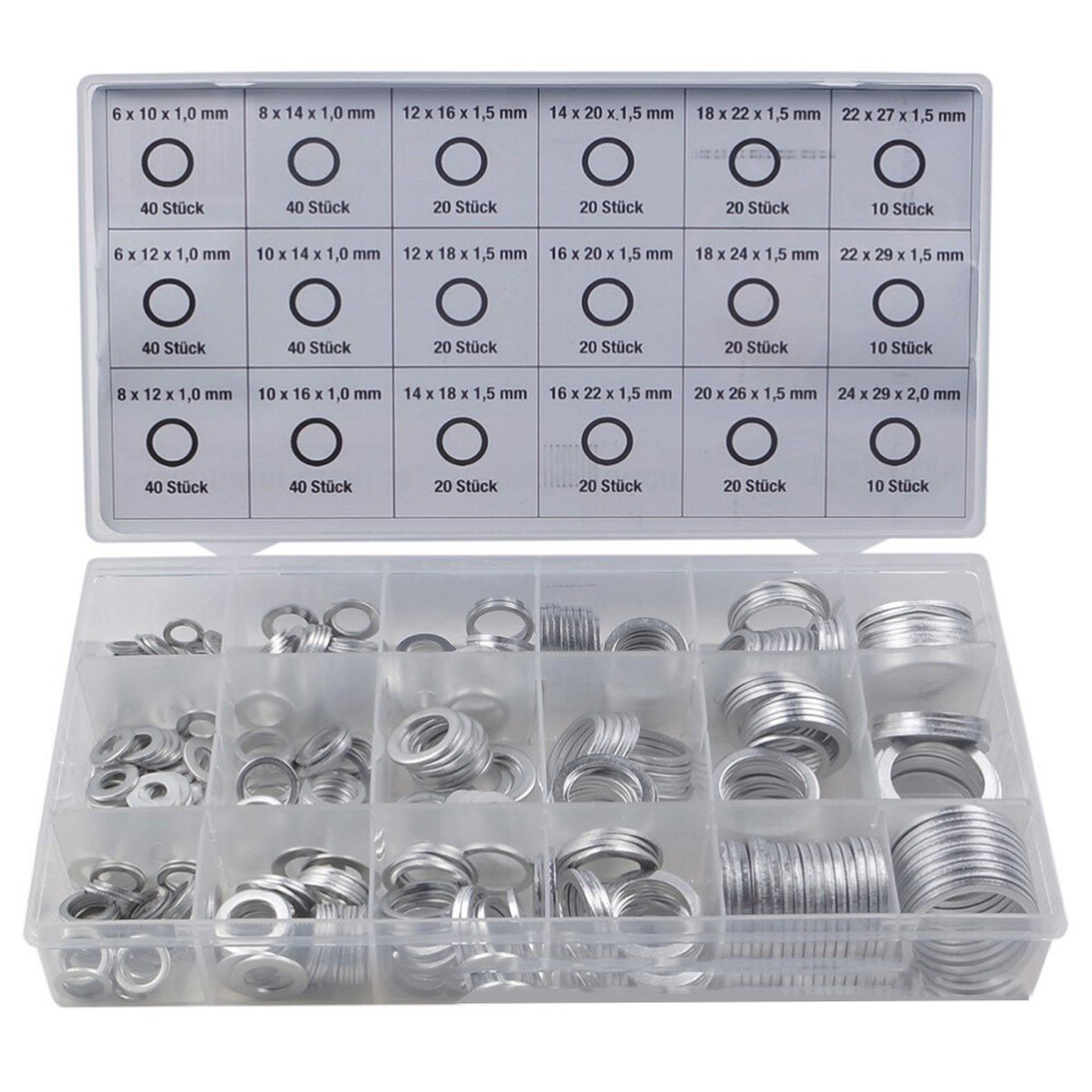 450 PCS Mini Split Conditioner Aluminum Flat Washers Sealing Rings