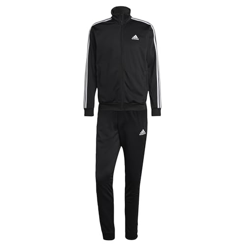 adidas Men's XS Black Basic 3-Stripes Tricot Track Suit