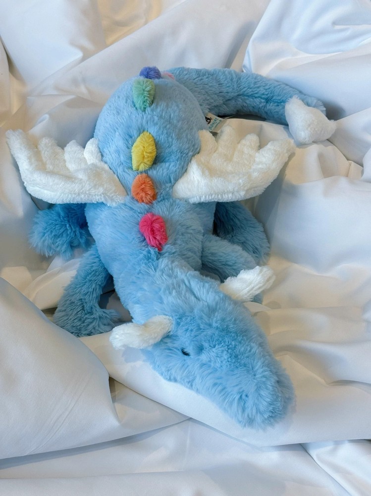 Jellycat Sky Dragon beautiful rainbow and white wings-Valentine's day gift