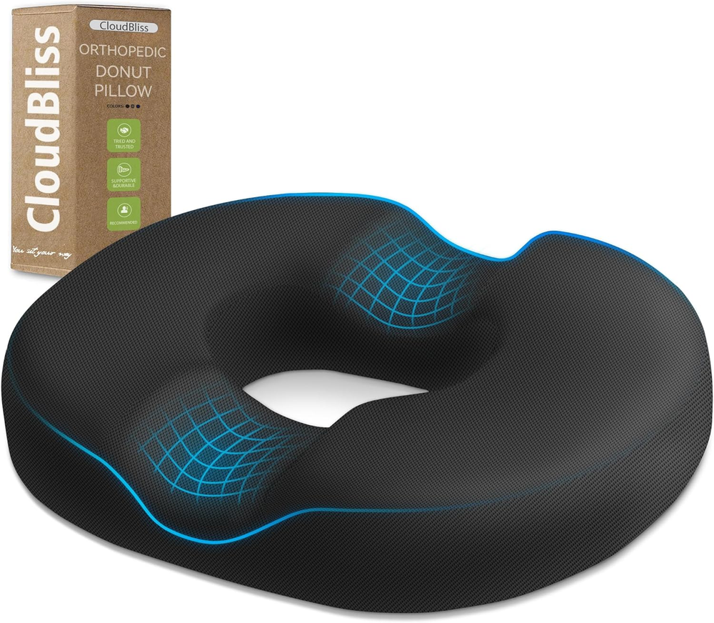 Donut Pillow Seat Cushion Chair Pad for Tailbone Pain Relief and Hemorrhoids, Me