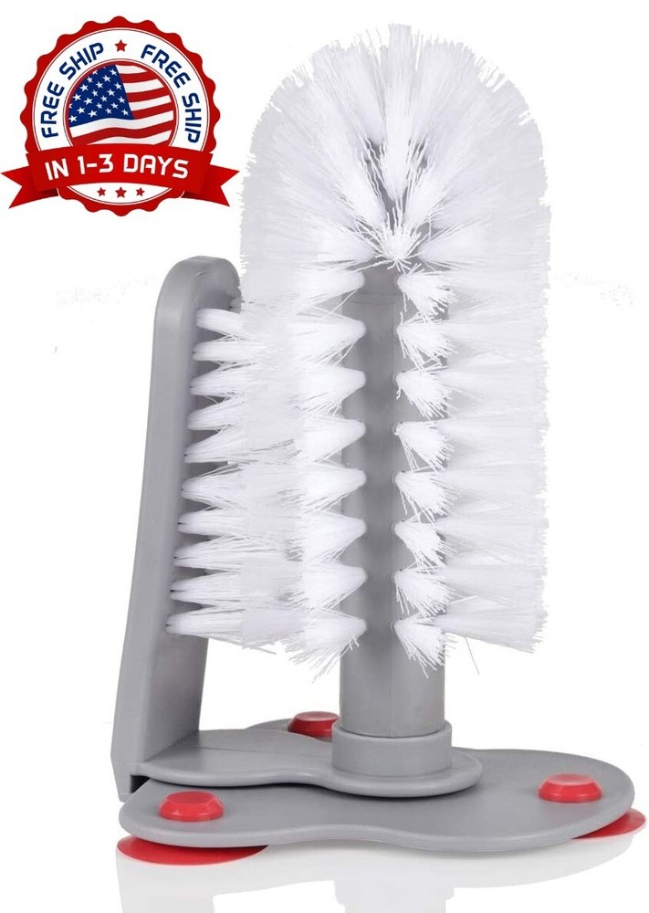 Glass Cup Washer With Double Bristle Brush For Bar Kitchen Sink