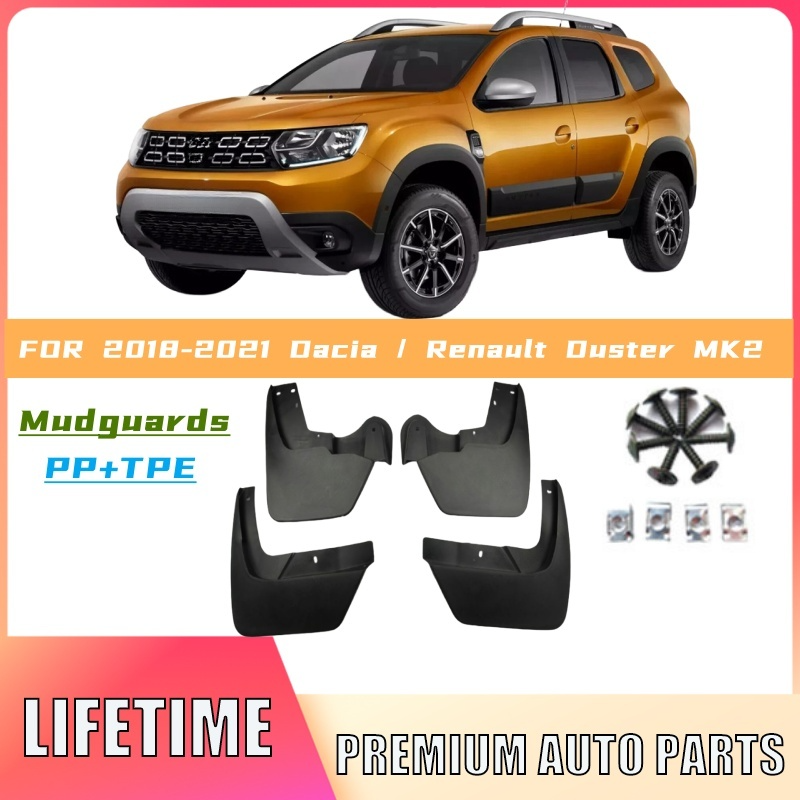 4PCS Mud Flap Splash Mudguards Fender FOR 2018-2021 Dacia Renault Duster MK2