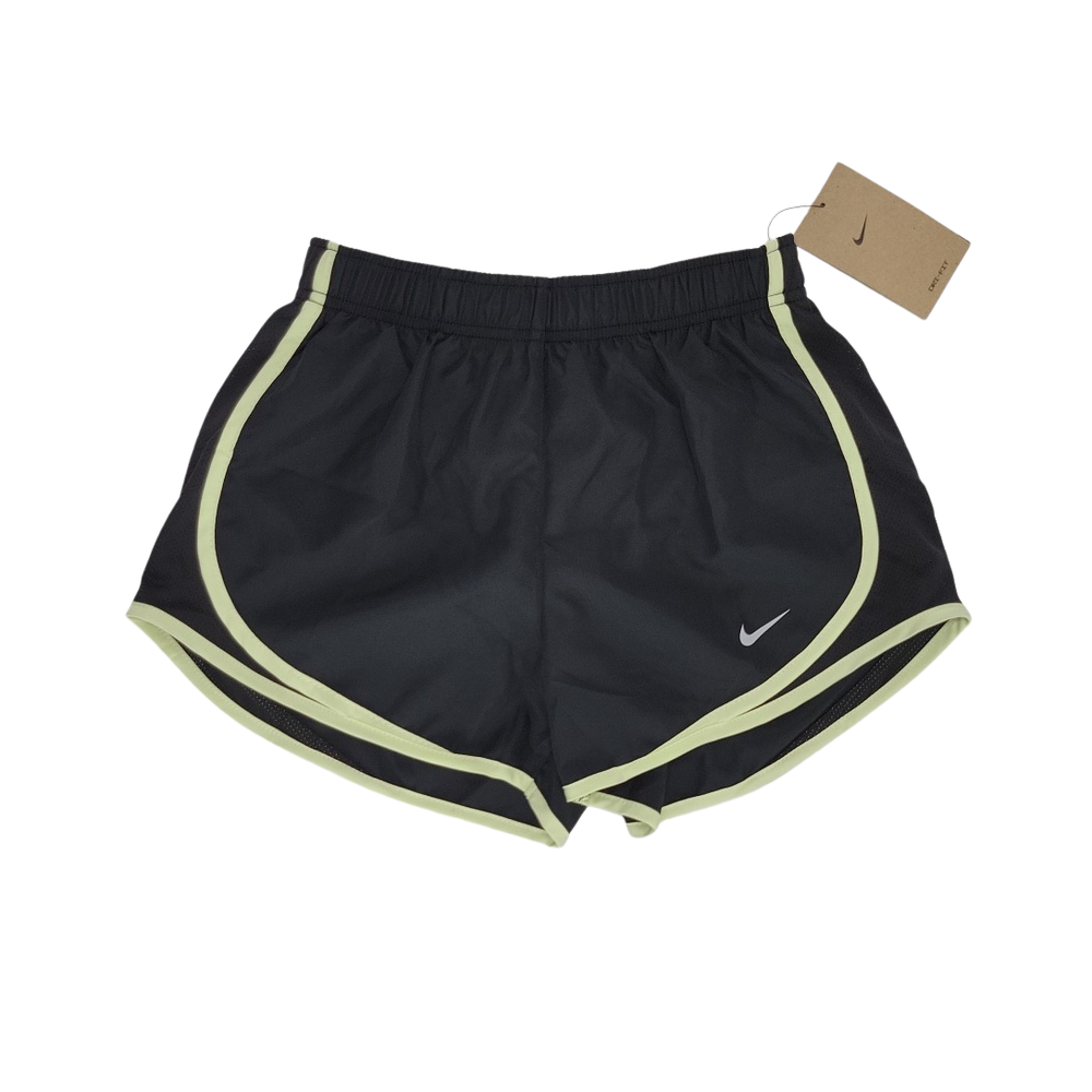 Women's Dri-FIT Solid Tempo Running Shorts Black/Lime Sz XS CU8890-031 NEW!
