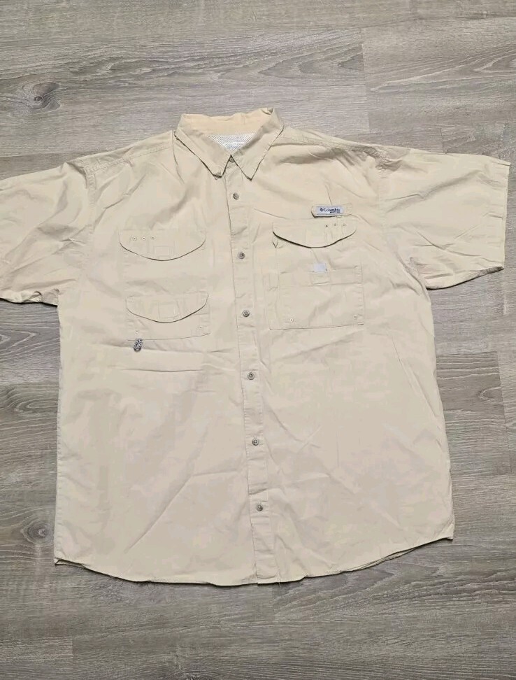 Columbia PFG Men's Fishing Shirt Vented Short Sleeve Omni Shade Size XL