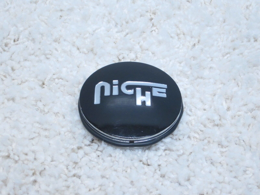 NICHE 1000-47B CUSTOM ALLOY WHEEL PUSH ON BLACK CENTER CAP #2E-6
