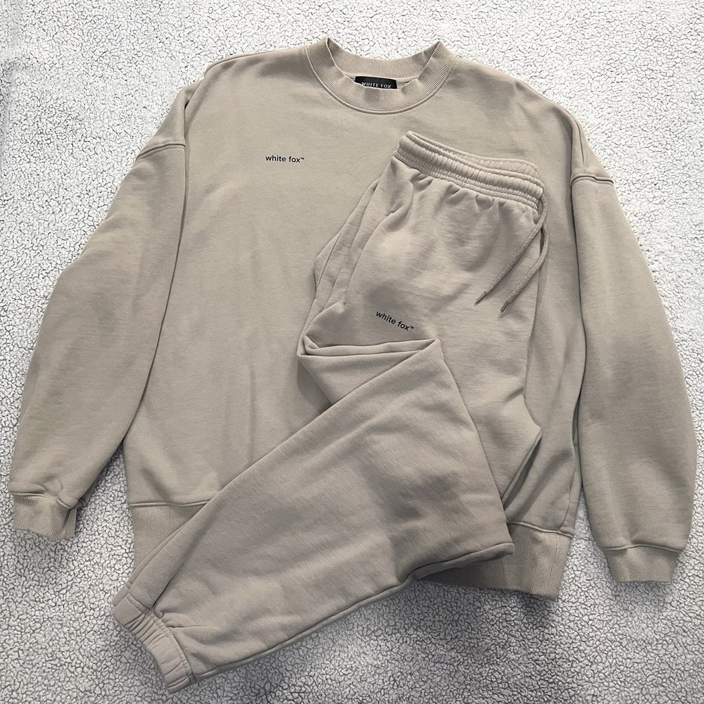 White Fox Sweat Set Size L / XL Sand Color