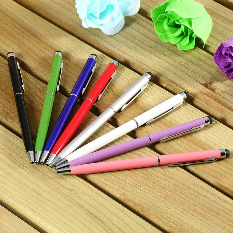 10PCS 2-in-1 Stylus Ballpoint Pen for iPad Tablet Touch Screen