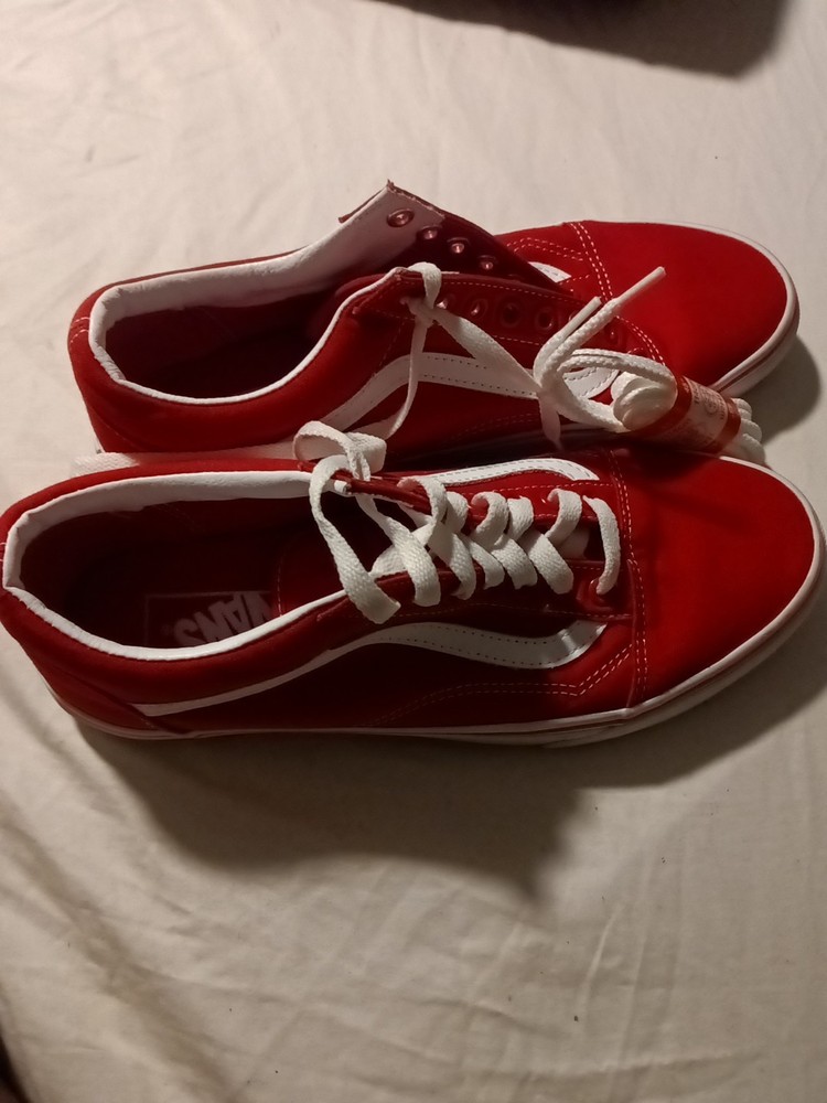 VANS Old Skool Racing Red Sneakers in Size 8.5