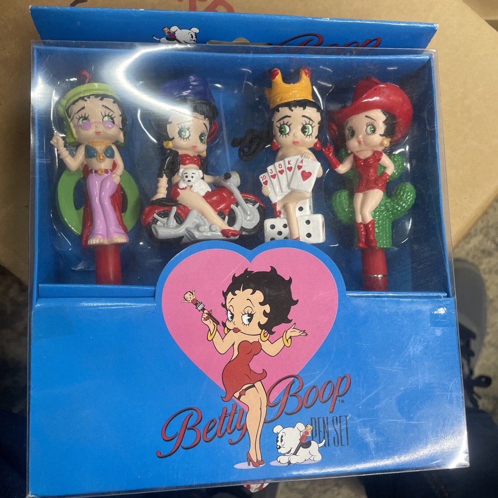 Vintage 1995 Betty Boop 4-Pen Set New in Box Extremely Rare