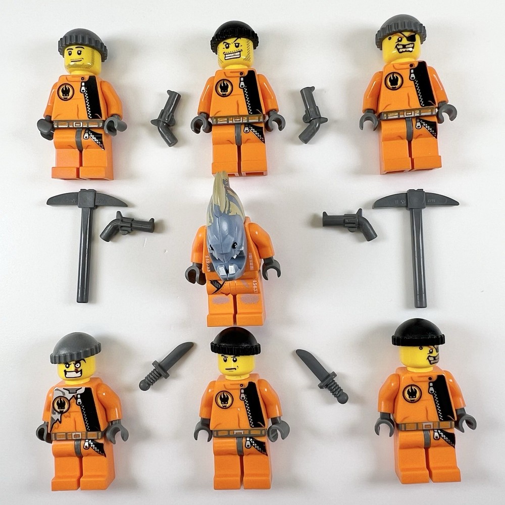 LEGO Agents Villain Minifigure Lot (7) Dr Inferno Henchmen w/ Weapons