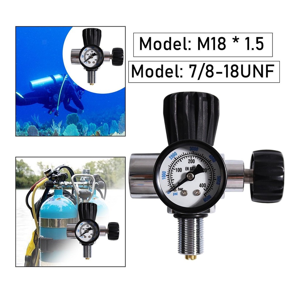 6000PSI 400Bar Diving Tank Pressure Gauge, Tank Pressure Checker, Underwater