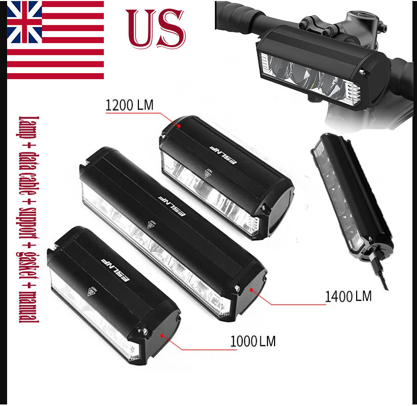 Super Bright LED Bike Light USB Rechargeable Bicycle Front Headlight Waterproof