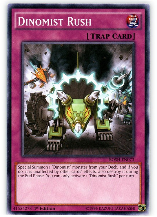 Dinomist Rush BOSH-EN073 1st Edition NM Yu-Gi-Oh Common Card