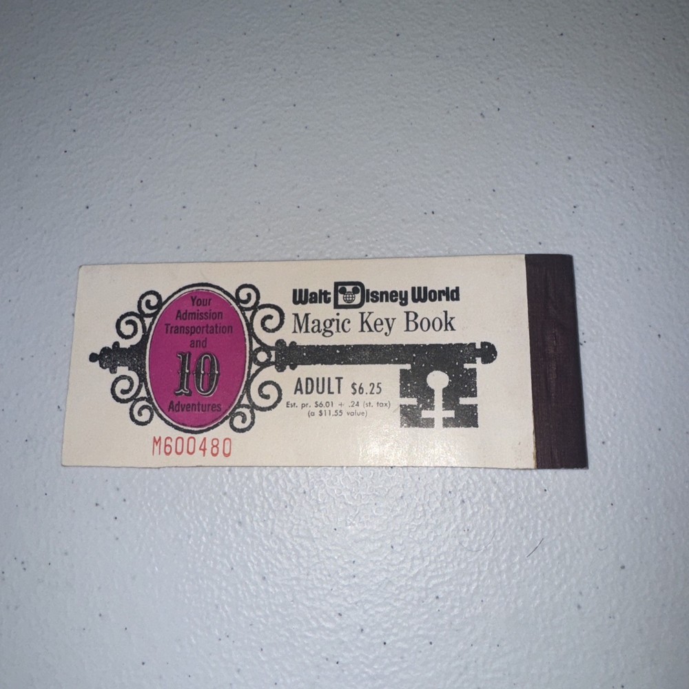 Vintage Disney World Magic Key Coupon Book for Magic Kingdom Florida-image