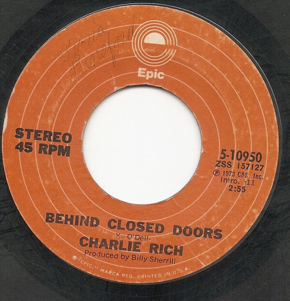 Charlie Rich - Behind Closed Doors - Epic - 5-10950 - 7