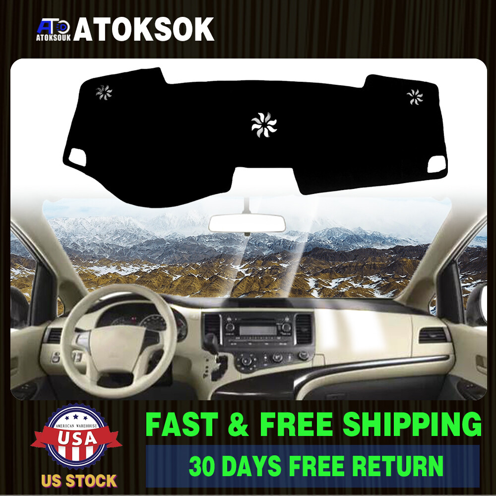Durable Sun-Proof Dashboard Cover Mat for 2011-14 Toyota Sienna Interior Protection