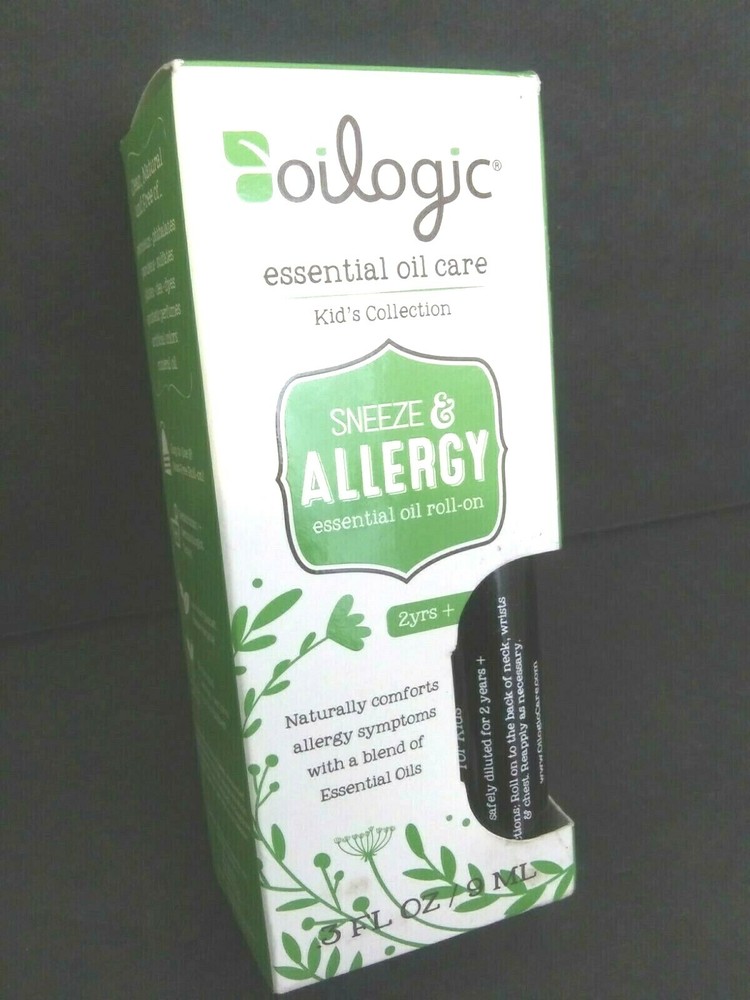 Oilogic Kids Sneeze & Allergy Essential Oil Roll On .3 Oz New