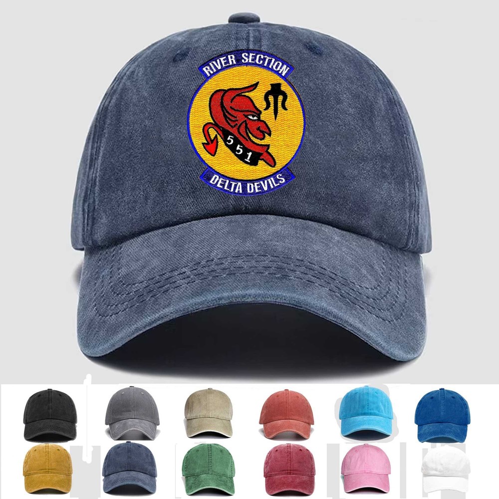 Custom Embroidered Hat Rivsec 551 River Assault Section, Veteran Cap, Gift Idea