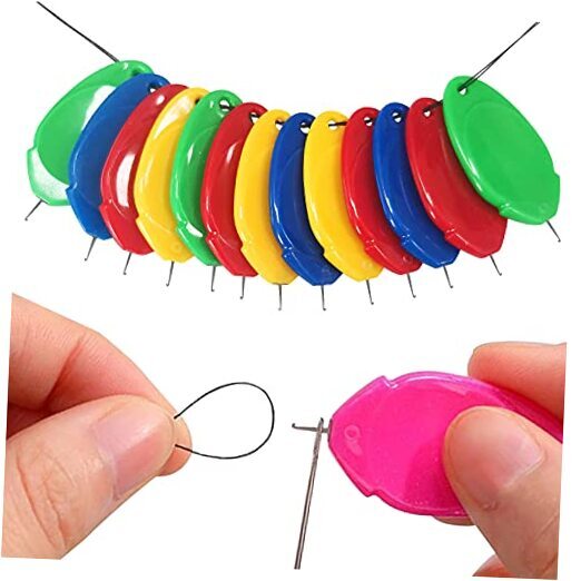 12-Piece Needle Threader Set for Easy Sewing and Embroidery